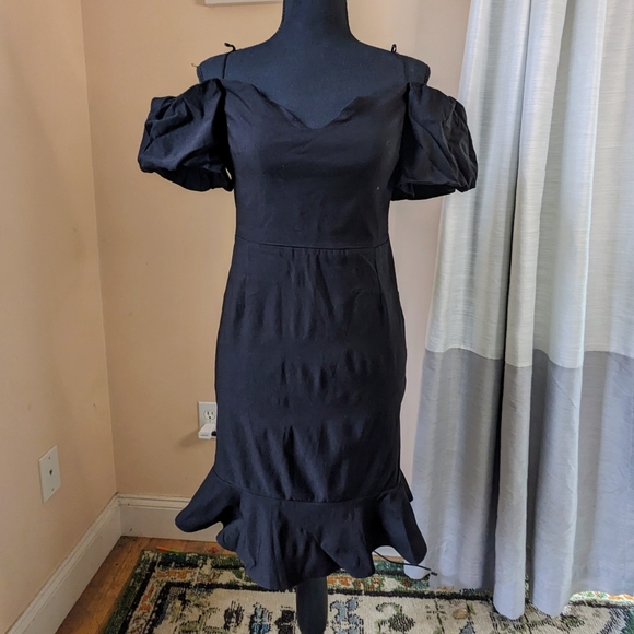 Vesper black wiggle dress - Picture 4 of 8